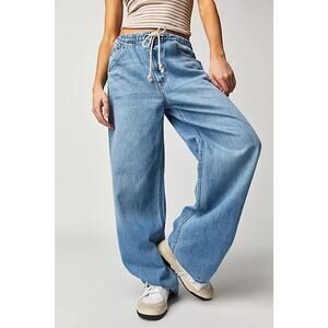 MOTHER SNACKS! The Drawn Fun Dip Nerdy Wide-Leg Baggy Jeans Size 27 PRISTINE